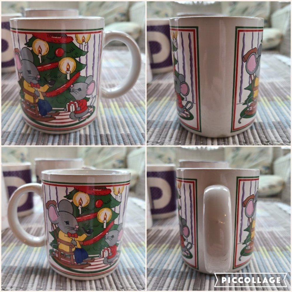 Coffee Mug Cup Lot - Vintage Christmas, Valentine, "D" Monogram, Dockside Dental - Picture 7 of 13